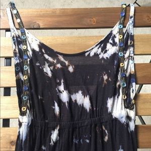 Ecote maxi tie dye dress, with mirror accents